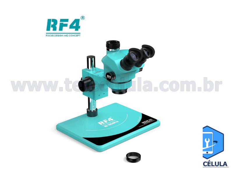 MICROSCPIO TRINOCULAR PROFISSIONAL RF4 7050PRO COM ZOOM 7X AT 50X